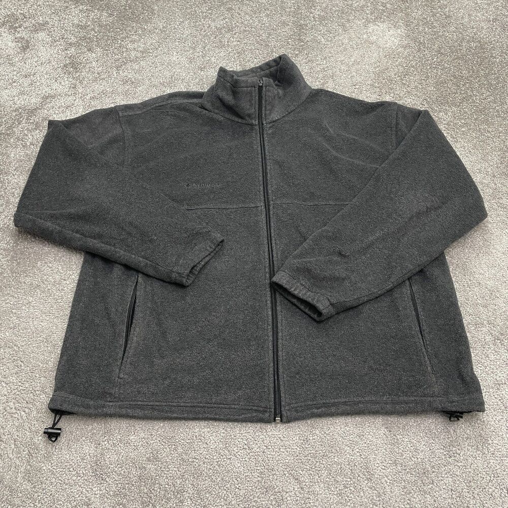Columbia Vintage Steens Mountain Fleece Jacket Mens XL Dark Gray Full Zip Hiking